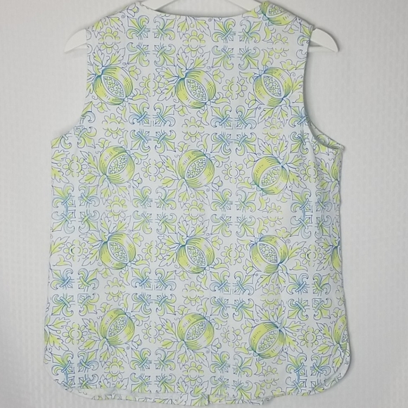 Vintage J.McLaughlin Addy Chelsea Floral Sleeveless Blouse size Large - Picture 2 of 5